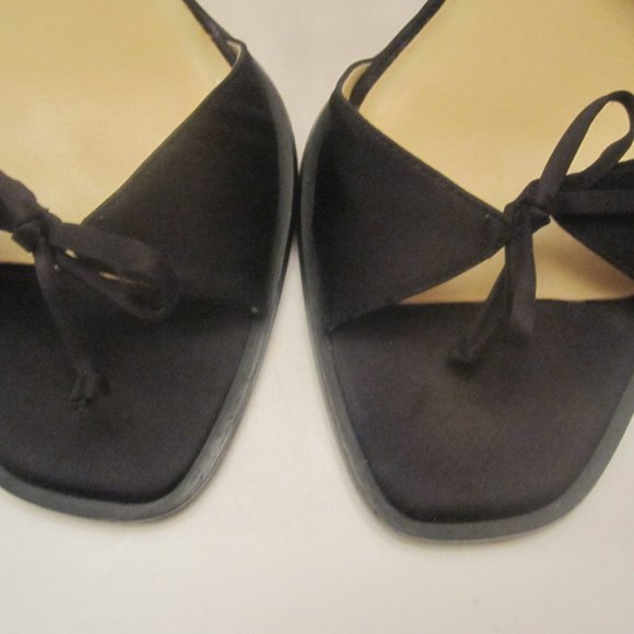 Sam&Libby Open-Toe Shoes Black Fabric Size 7M - Picture 2 of 8